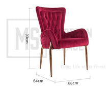 Load image into Gallery viewer, JULIE Velvet Throne Armchair
