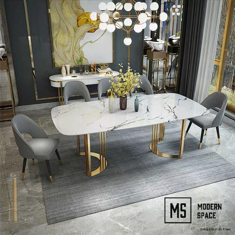 KASARI Modern Luxury Marble Dining Set