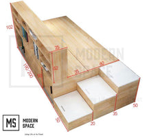 Load image into Gallery viewer, KYOTO Japandi Platform Storage Bed
