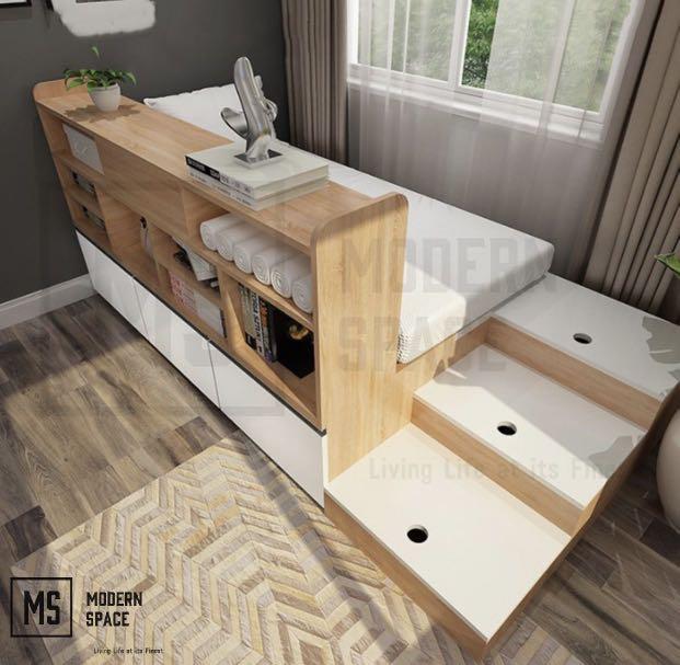 KYOTO Japandi Platform Storage Bed