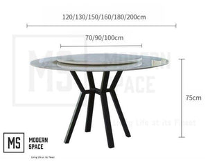 LOANNE Contemporary Round Dining Table