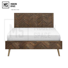 Load image into Gallery viewer, MAKI Herringbone Solid Wood Bed Frame
