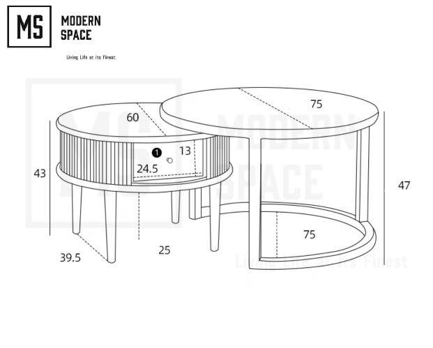 MARKO Scandinavian Nesting Coffee Table – Modern Space Living
