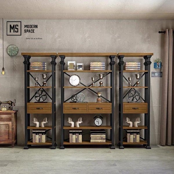 PARIS Rustic Solid Wood Display Shelves