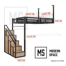 Load image into Gallery viewer, ALAINA Modern Industrial Loft Bed
