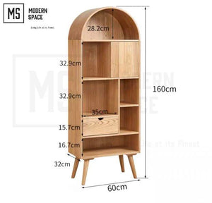 JULIEN Scandinavian Solid Wood Display Shelf