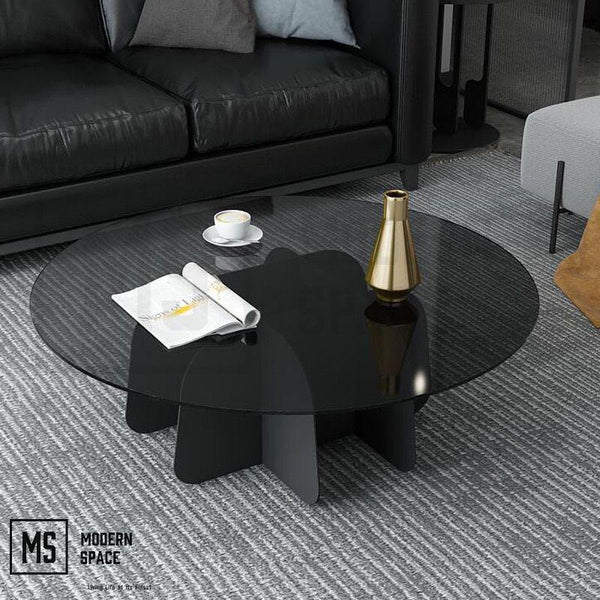 ROCAN Round Glass Coffee Table