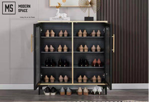 LUKAS Modern Aluminum Shoe Cabinet