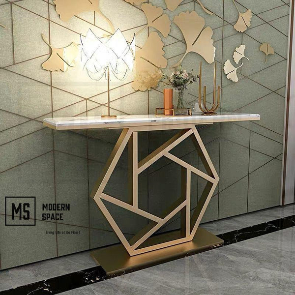 TRICLE Modern Marble Console Table