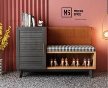 Load image into Gallery viewer, JOEY Contemporary Shoe Cabinet Bench
