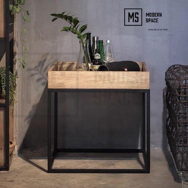 MILO Rustic Solid Wood Side Table