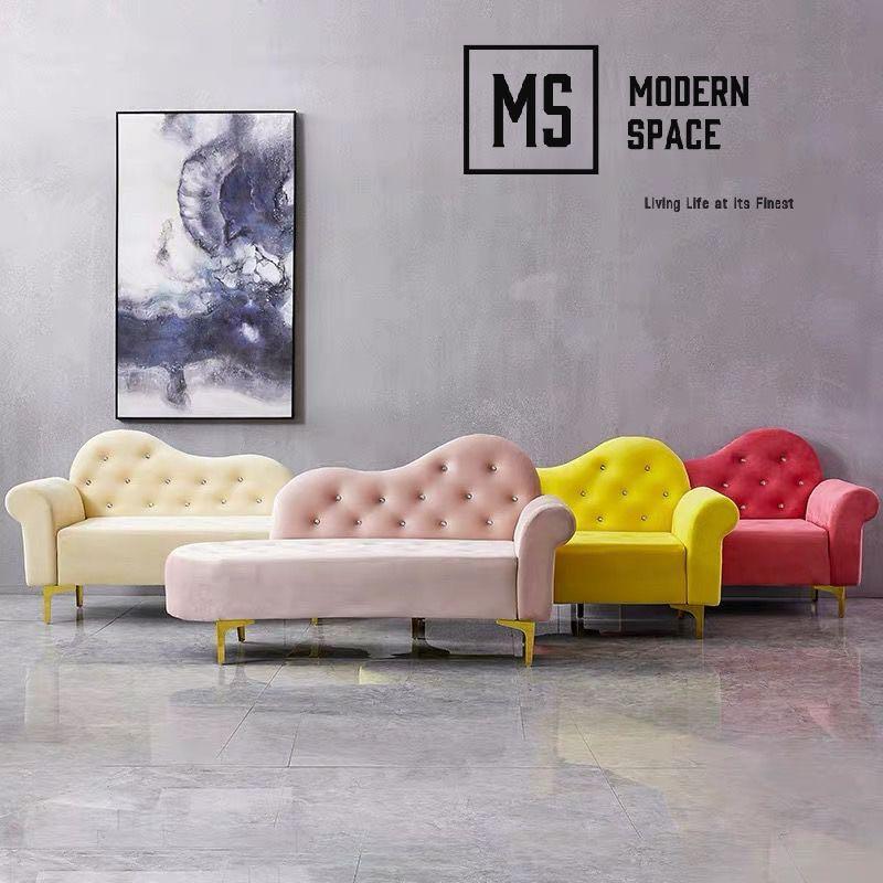 YURO Velvet Crystal Classy Sofa