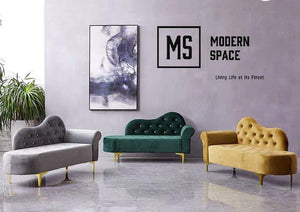 YURO Velvet Crystal Classy Sofa